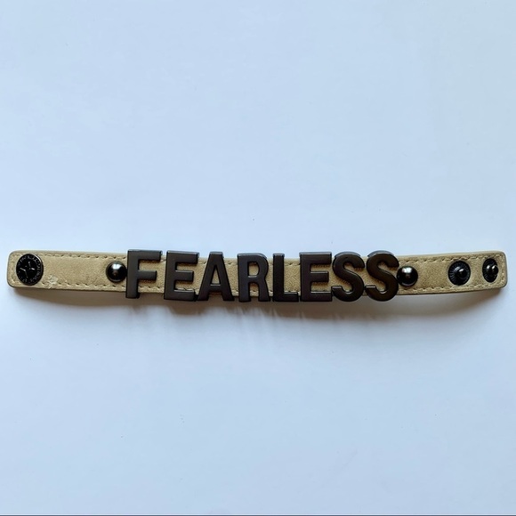 BCBGeneration Jewelry - 💸BCBGeneration Faux Leather Adjustable Snap Fearless Bracelet💸